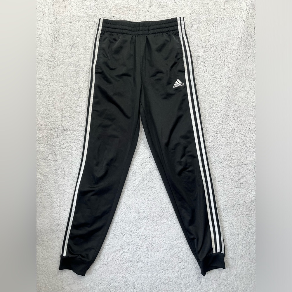 Adidas Black Athletic Cuffed Jogger Athletic Pants Size M